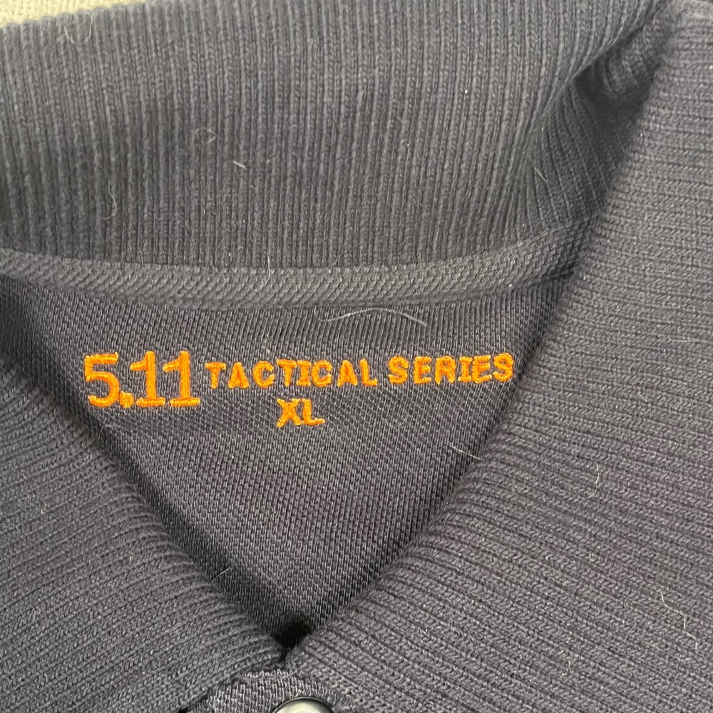 5.11 Tactical Series Mens XL Navy Blue Short Sleeve Pique Knit Polo Shirt - Picture 3 of 10